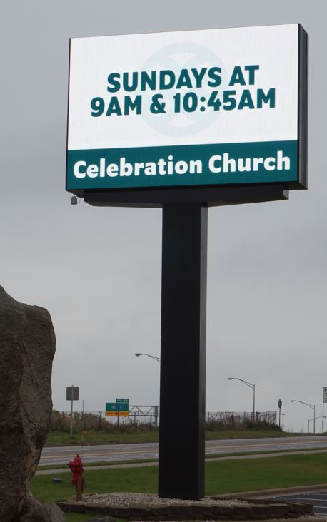 Celebration Church Lakeville High Resolution Digital Free Standing Sign 2