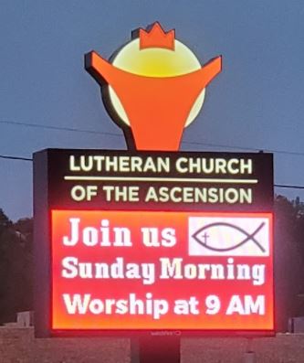 Burnsville Lutheran Church of the Ascension - Digital Display Outdoor LED Sign Night2