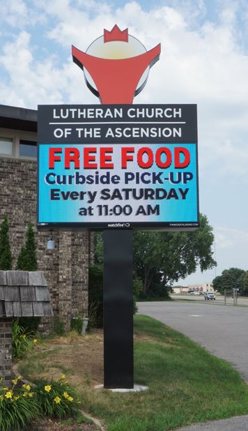 Burnsville Lutheran Church of the Ascension - Digital Freestanding Outdoor LED Sign