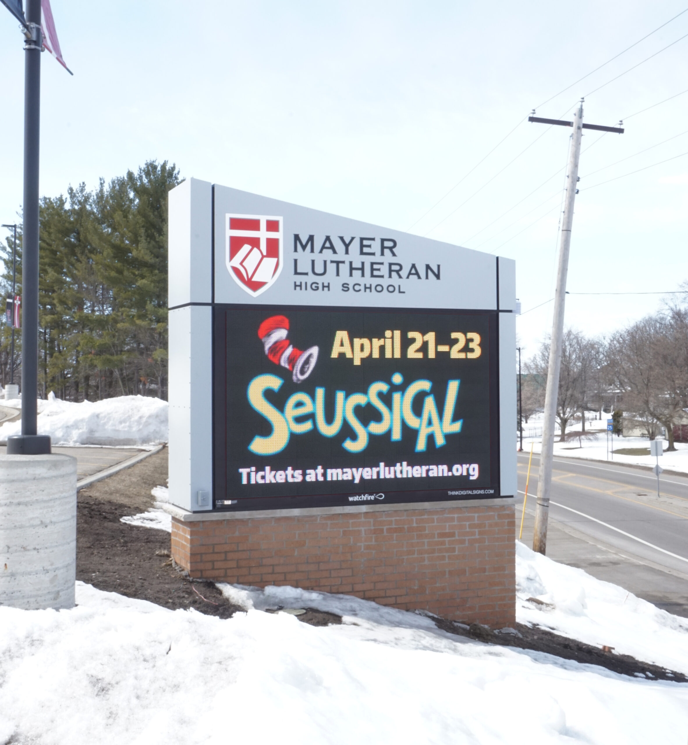 Mayer Lutheran High School Outdoor LED Digital Monument Sign