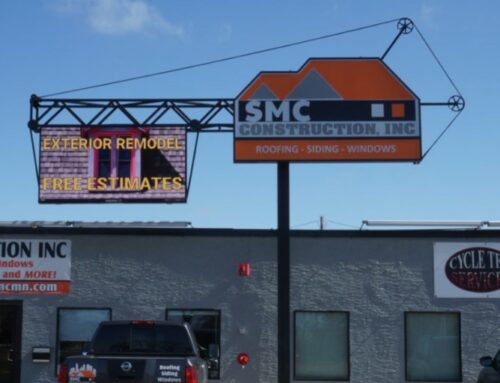 SMC Construction Free Standing Dynamic LED Display Crane Sign